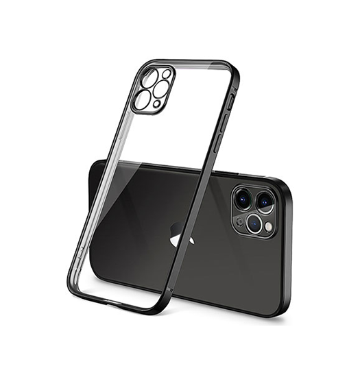 Iphone 12 Pro Valkyrie Silikone Hybrid Cover Sort Gennemsigtig