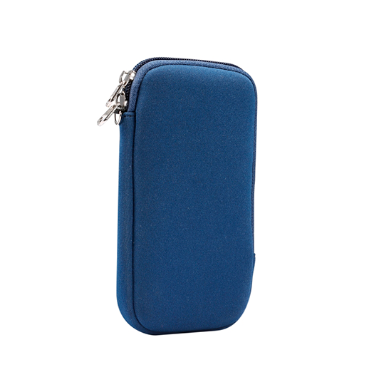 Iphone   Simple Nylon Sleeve Etui    Lynlås Navy   Blå