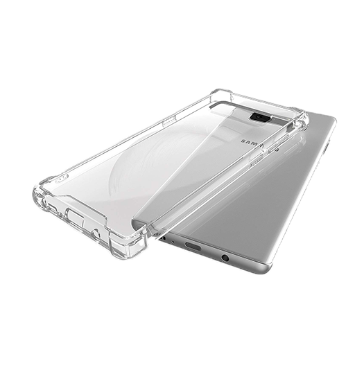 Samsung Galaxy Note   Silent Stødsikker Silikone Cover Gennemsigtig