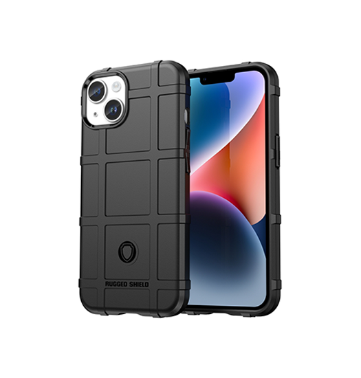 Iphone 15 Rugged Shield Trade  Stødsikkert Håndværker Cover Sort