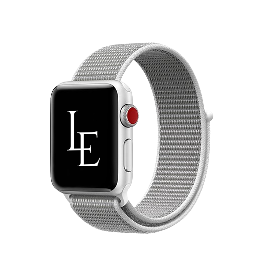 Apple Watch  38 40   41 42mm    Empiri Trade  Nylon Velcro Rem Sølv
