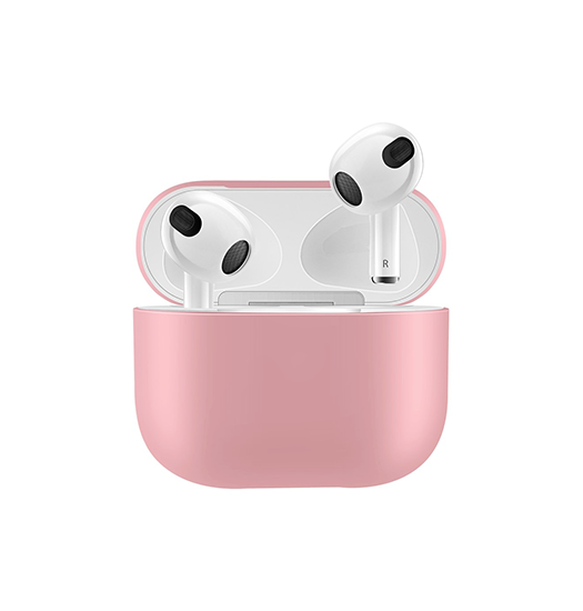 Airpods     Simple Silikone Beskyttelse Cover Lyserød