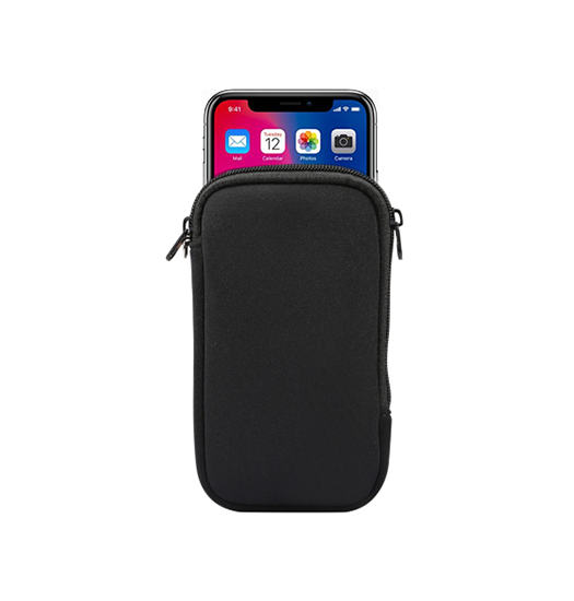 Iphone 11 Pro Simple Nylon Sleeve Etui    Lynlås Jet Black