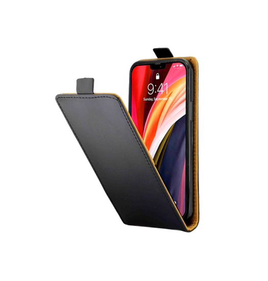 Iphone 12 Mini Diary Vertikal Læder Flipcover Etui Sort
