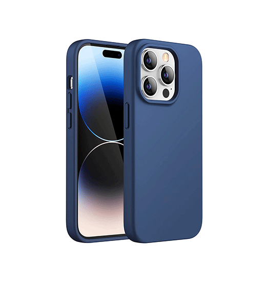 Iphone 13 Pro Max Deluxe Trade Soft Touch Silikone Cover Blå