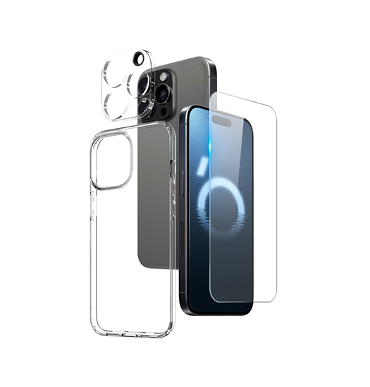 Iphone 16 Pro  - -  Beskyttelsesæt Cover   Beskyttelsesglas