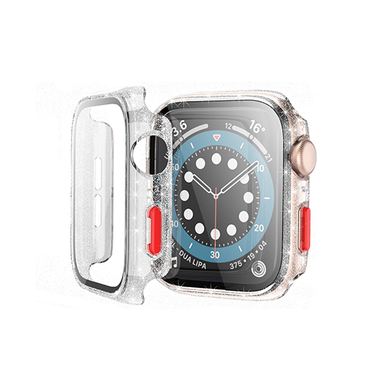 Apple Watch  38 40 42 44mm    360  Glitter Cover Sølv