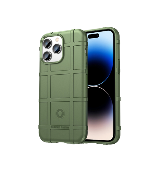 Iphone 14 Pro Max Rugged Shield Trade  Stødsikkert Håndværker Cover Grøn