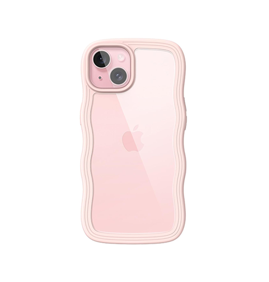 Iphone 15 Plus Delx Trade  Wave Frame Silikone Cover Pink