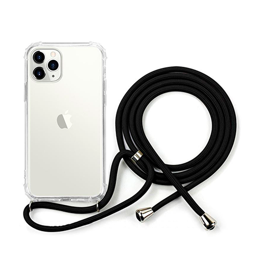 Iphone 12 Pro Max Deluxe Trade  Silikone Cover    Strop Sort