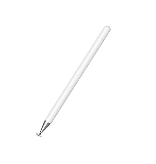 Passiv Kapacitiv Stylus Pen Med Præcisionsspids Hvid
