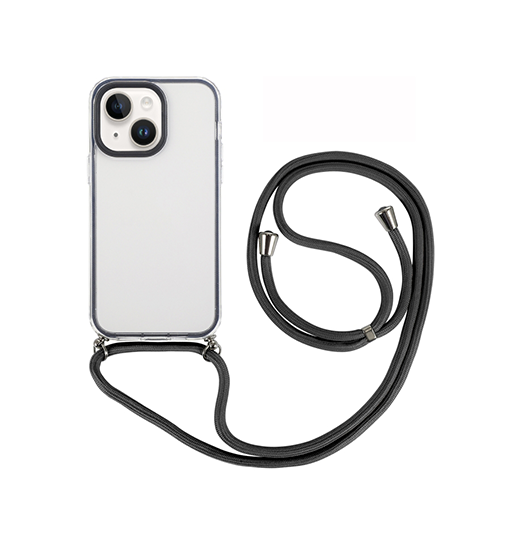 Iphone 14 Plus Deluxe Trade  Silikone Cover    Strop Sort