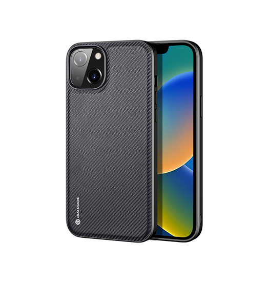 Iphone 14 Plus Dux Ducis  Luxe Cover Tekstil Design Sort