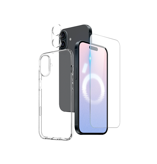 Iphone 16 - - Beskyttelsesæt Cover Beskyttelsesglas