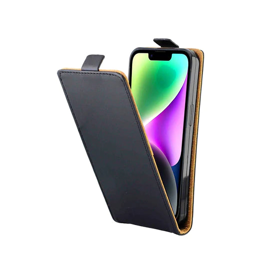 Iphone 14 Plus Diary Vertikal Læder Flipcover Etui Sort