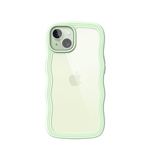 Iphone 15 Delx Trade  Wave Frame Silikone Cover Grøn