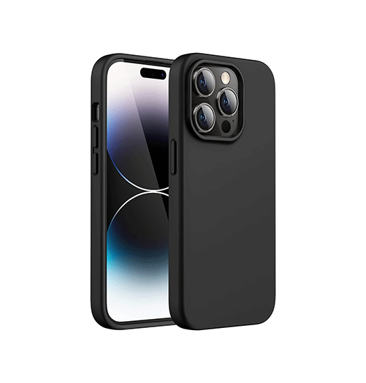 Iphone 13 Pro Max Deluxe Trade Soft Touch Silikone Cover Sort