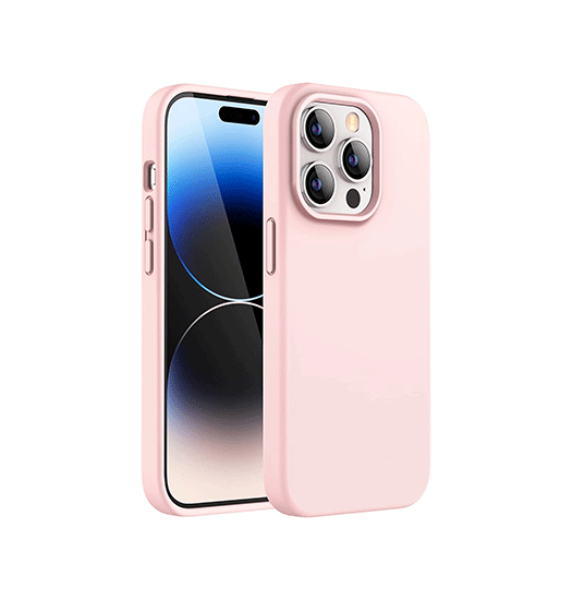 Iphone 13 Pro Deluxe Trade Soft Touch Silikone Cover Lyserød