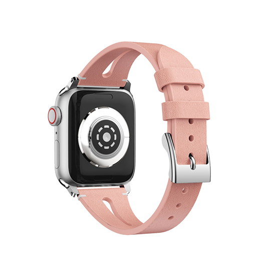 Apple Watch  38 40   41 42mm  Deluxe Trade   -shape Læder Rem Pink