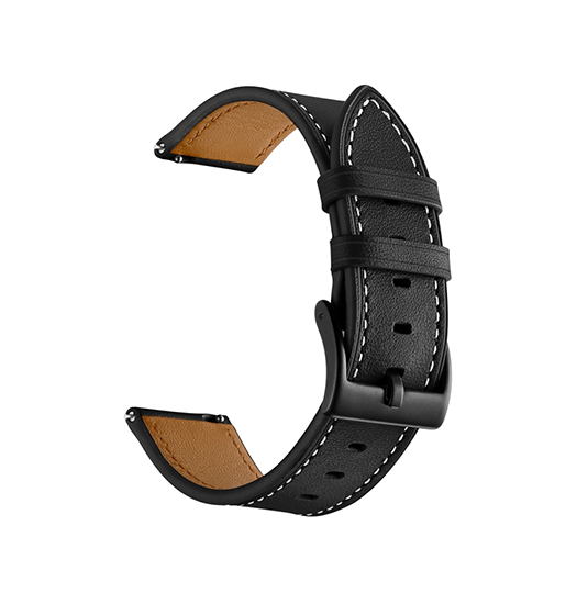 Samsung Galaxy Watch   Pro Deluxe Trade  Honor ægte Læder Rem Sort