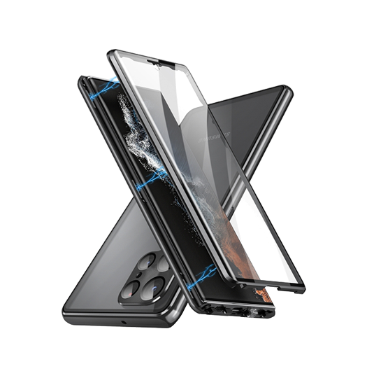 Samsung Galaxy S24 Ultra Magguard Trade  360 Magnetisk Cover    Hærdet Glas