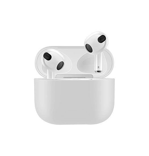 Airpods     Simple Silikone Beskyttelse Cover Hvid