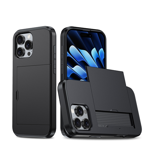 Iphone 16 Pro Deluxe Trade  Håndværker Cover    Kortholder Sort