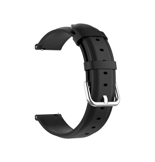 Samsung Galaxy Watch   Adena Trade  Round Tail Læder Urrem Sort