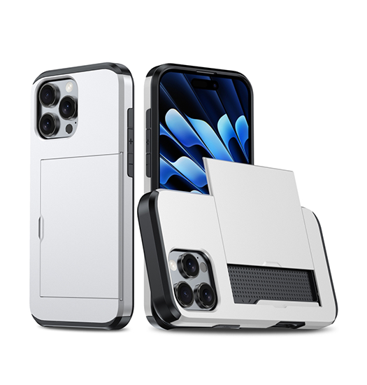Iphone 16 Pro Max Deluxe Trade  Håndværker Cover    Kortholder Sølv