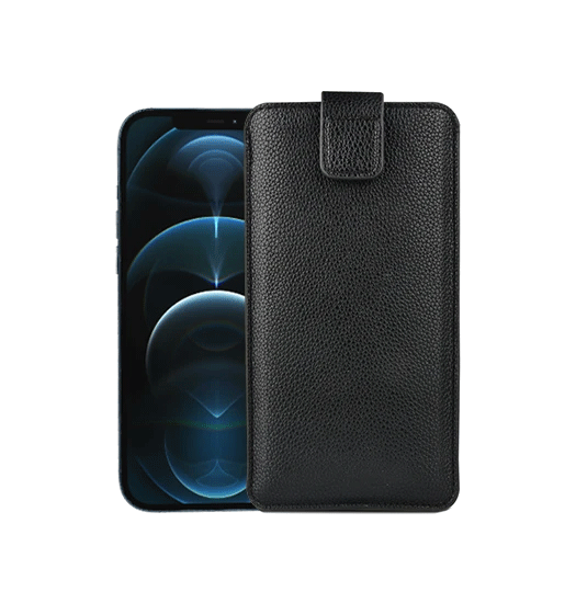 Iphone 12 Pro Max Verona Læder Sleeve    Lukning Black Onyx