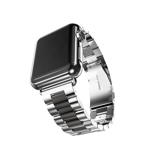Apple Watch  38 40   41 42mm  Cnc Pro Rustfrit Stål Rem Sølv Sort