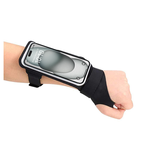 Iphone 15 Pro   Løbearmbånd Holder Til Håndleddet Sort