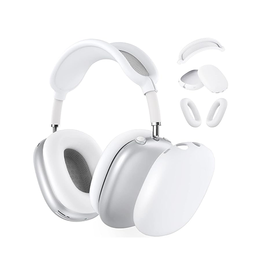 Airpods Max   Premium Silikone Full Cover Pakke Hvid