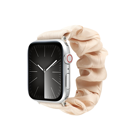 Apple Watch  38 40   41 42mm  Scrunchie Velour Dame Armbånd Fersken