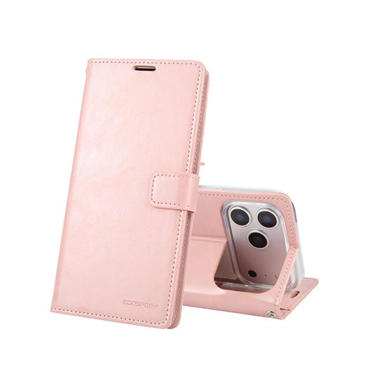 Iphone 17 Pro Goospery  Læder Cover Lyserød