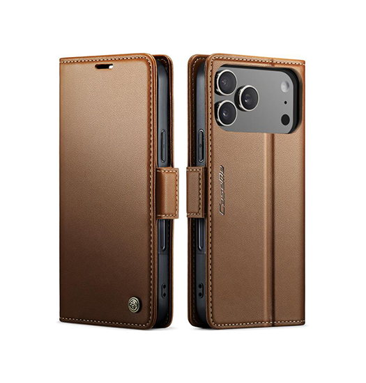 Iphone 17 Pro Max Caseme Trade  Neo Læder Cover   Pung Brun