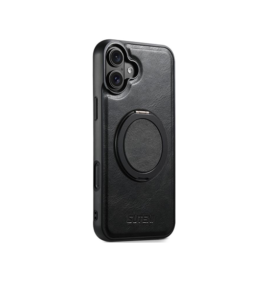 Iphone 17 Suteni  360  Vegan-læder Cover    Magsafe  Sort