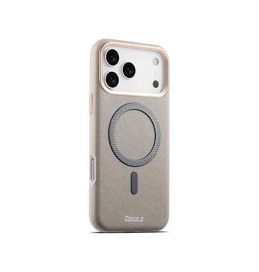 Iphone 17 Pro Eseble Trade  Læder Cover Magsafe Kompatibel Stone