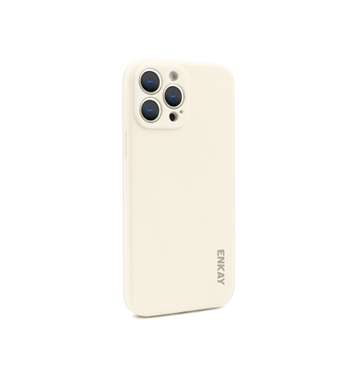 Iphone 13 Pro Max Enkay Trade  Smooth Silikone Cover Råhvid