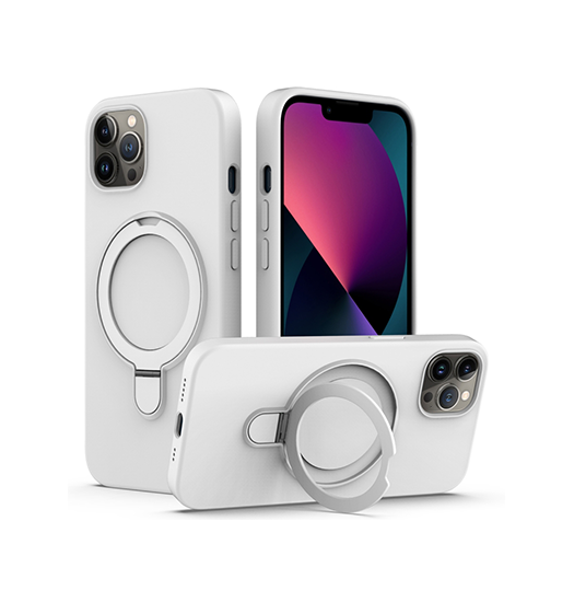 Iphone 12 Pro Delx Trade  Silikone Cover    Magsafe Ring  Hvid