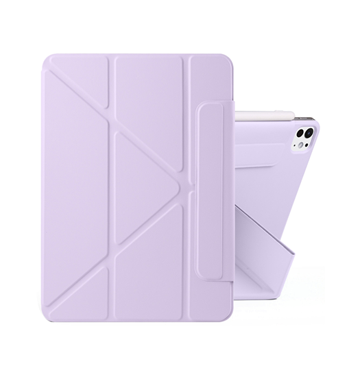 Ipad Pro 12   Quot   2020  Noble Trade  Magnetisk Trifold Cover Lilla