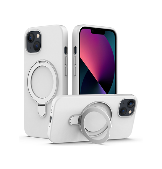 Iphone 13 Delx Trade  Silikone Cover    Magsafe Ring  Hvid