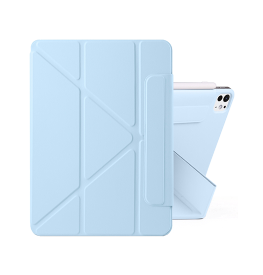 Ipad Pro 12   Quot   2022 2021  Noble Trade  Magnetisk Trifold Cover Blå
