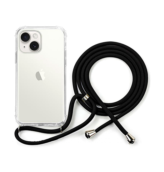 Iphone 13 Deluxe Trade  Silikone Cover    Strop Sort