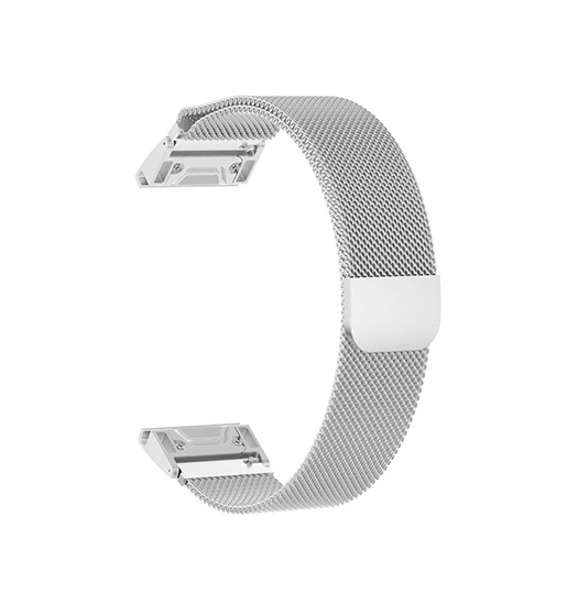 Garmin Quickfit 22mm   Empiri Trade  Milanese Loop   Rem Sølv