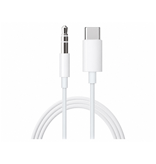 Usb-  Til Minijack   5mm Aux Kabel   Hvid 1m