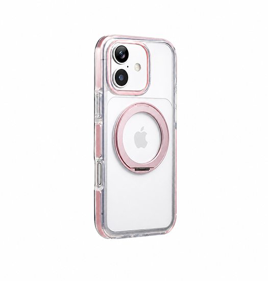 Iphone 17 Magsafe Silikone Cover    Ring Holder Pink