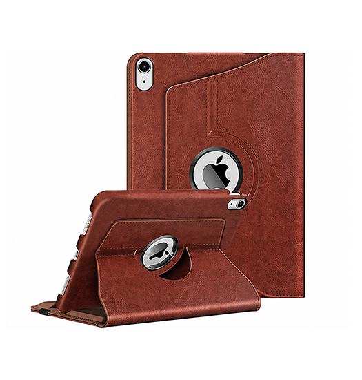 Ipad Air 11 Quot   2024 2025 2026  Retro Diary Trade  Vintage 360  Onefold Læder Cover Brun