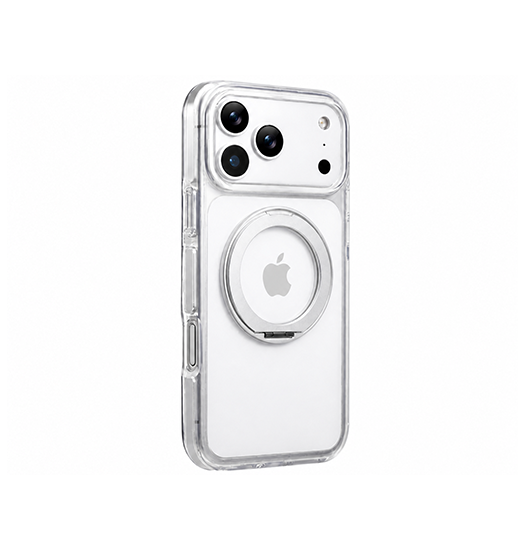 Iphone 17 Pro Magsafe Silikone Cover    Ring Holder Sølv