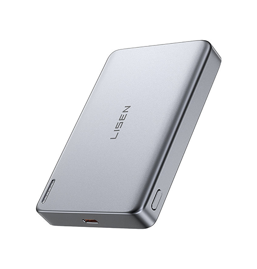 Lisen Trade  5w  15w  22 5w Magnetisk Powerbank 10 000 Mah Grå
